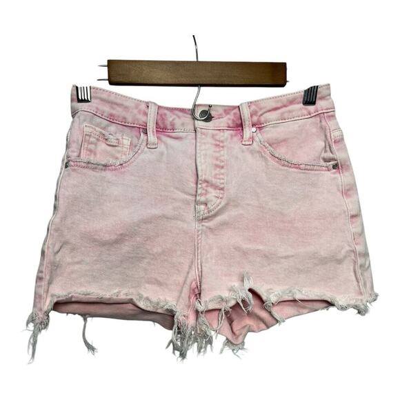 Risen Jeans Distressed Denim Shorts Pink Women’s Small - Picture 1 of 11